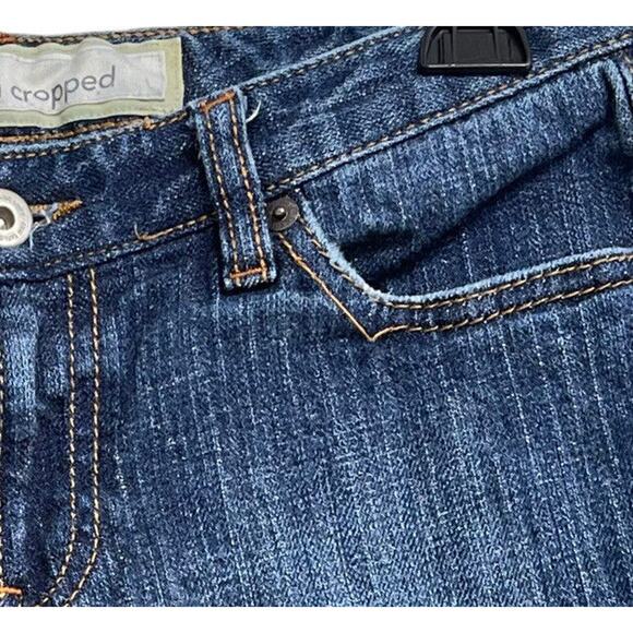 Ann Taylor LOFT Petite SZ 4P Slim Cropped Jeans Low-Rise Pocket Medium Wash Blue - Picture 5 of 8